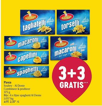 Delhaize Pasta soubry al dente aanbieding