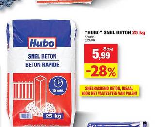 Hubo Hubo snel beton aanbieding