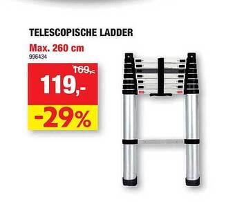 Hubo Telescopische ladder aanbieding