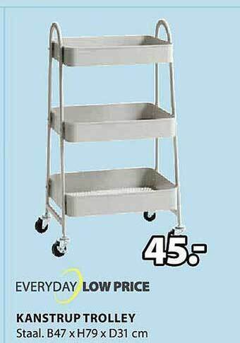 Jysk Kanstrup trolley aanbieding