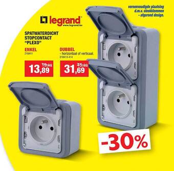 Hubo Spatwaterdicht stopcontact plexo aanbieding