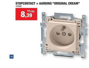 Hubo Stopcontact + aarding original cream aanbieding