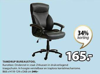 Jysk Tamdrup bureaustoel aanbieding