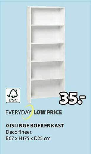 Jysk Gislinge boekenkast aanbieding