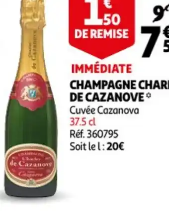 Auchan Champagne Charles De Cazanove Cuvée Cazanova aanbieding