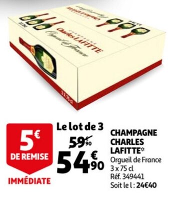 Auchan Champagne Charles Lafitte Orgueil de France aanbieding