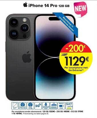 Carrefour Iphone 14 pro 128 gb aanbieding