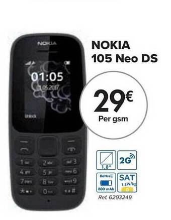 Carrefour Nokia 105 neo ds aanbieding