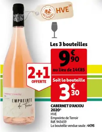 Auchan HVE Cabernet D'Anjou 2020 aanbieding