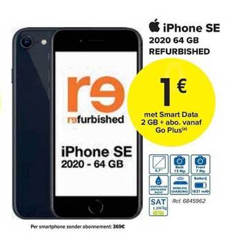 Carrefour Iphone se 2020 64 gb refurbished aanbieding