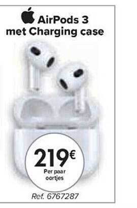 Carrefour Airpods 3 met charging case aanbieding
