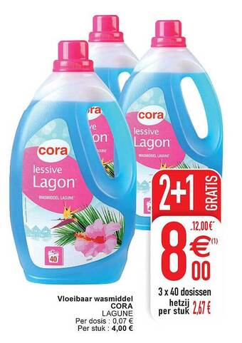 Cora Vloeibaar wasmiddel aanbieding