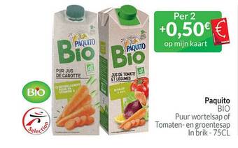 Intermarché Paquito bio aanbieding