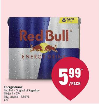 Delhaize Energiedrank red bull aanbieding