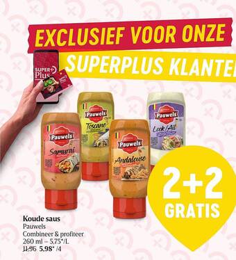 Delhaize Koude saus pauwels aanbieding