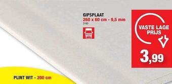 Hubo Gipsplaat aanbieding