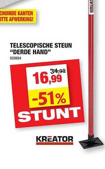Hubo Telescopische steun derde hand aanbieding