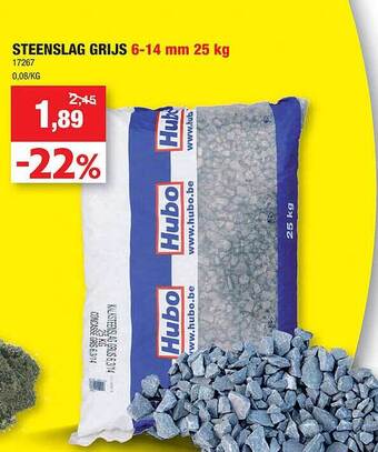 Hubo Steenslag grijs aanbieding