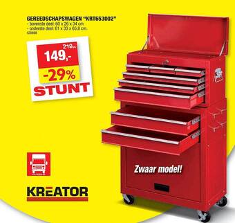 Hubo Gereedschapswagen aanbieding