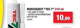Hubo Montagekit tec 7 aanbieding