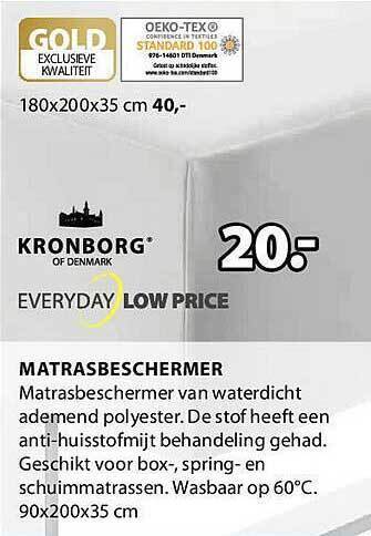 Jysk Matrasbeschermer aanbieding