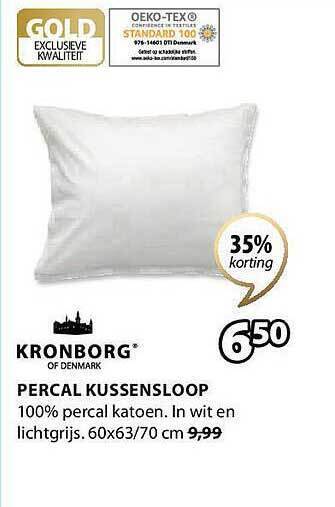 Jysk Percal kussensloop aanbieding