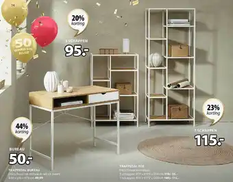 Jysk Trappedal bureau, trappedal rek aanbieding