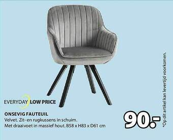 Jysk Onsevig fauteuil aanbieding