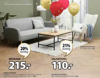 Jysk Bedbank, salontafel aanbieding