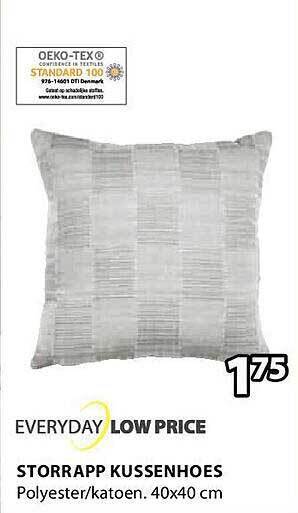 Jysk Storrapp kussenhoes aanbieding