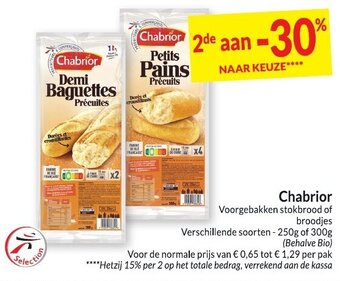 Intermarché Chabrior Voorgebakken stokbrood of broodjes aanbieding