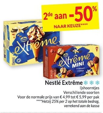 Intermarché Nestle Extreme Ijshoorntjes aanbieding