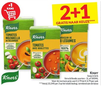 Intermarché Knorr Soep in brik aanbieding
