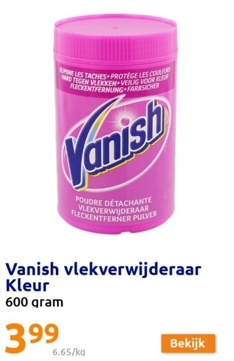 Action Vanish Vlekverwijderaar Kleur 600gram aanbieding