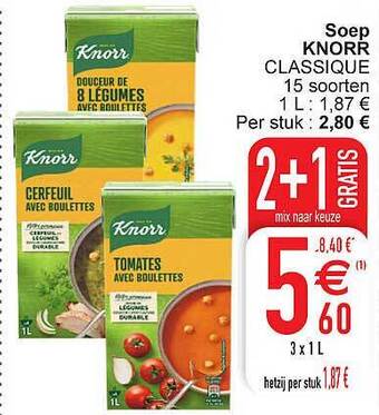 Cora Soep knorr aanbieding