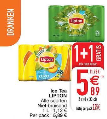 Cora Ice tea lipton aanbieding