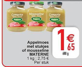 Cora Appelmoes met stukjes of mousseline materne aanbieding