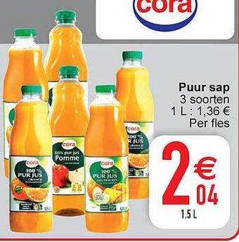 Cora Puur sap aanbieding