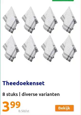 Action Theedoekenset 8 Stuks , Diverse Varianten aanbieding