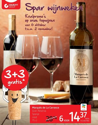Spar Colruyt Marques de La Carrasca aanbieding