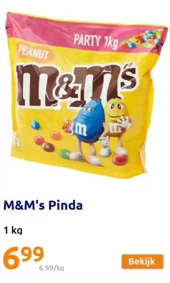 Action M&M's Pinda 1Kg aanbieding