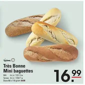 Sligro Tres bonne mini baguettes aanbieding