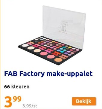 Action FAB Factory Make-Uppalet 66 Kleuren aanbieding