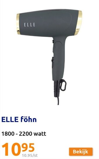 Action Elle Fohn 1800-2200 Watt aanbieding