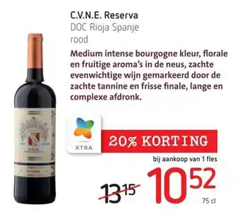 Spar Colruyt C.V.N.E. Reserva DOC Rioja Spanje rood aanbieding
