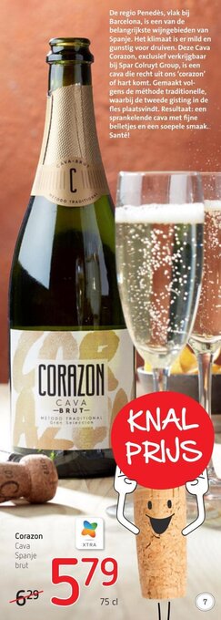 Spar Colruyt Corazon Cava Spanje brut aanbieding