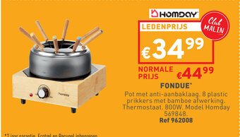 Trafic Homday Fondue aanbieding