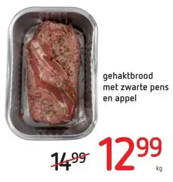 Gehaktbrood met zwarte pens appel