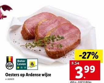 Lidl Oesters op ardense wijze aanbieding