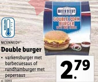 Lidl Double burger aanbieding
